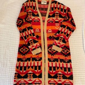 Savannah Jane Aztec Duster Sweater